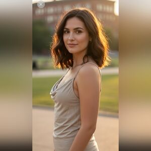 Free People Cream Cami with Ruched Detail